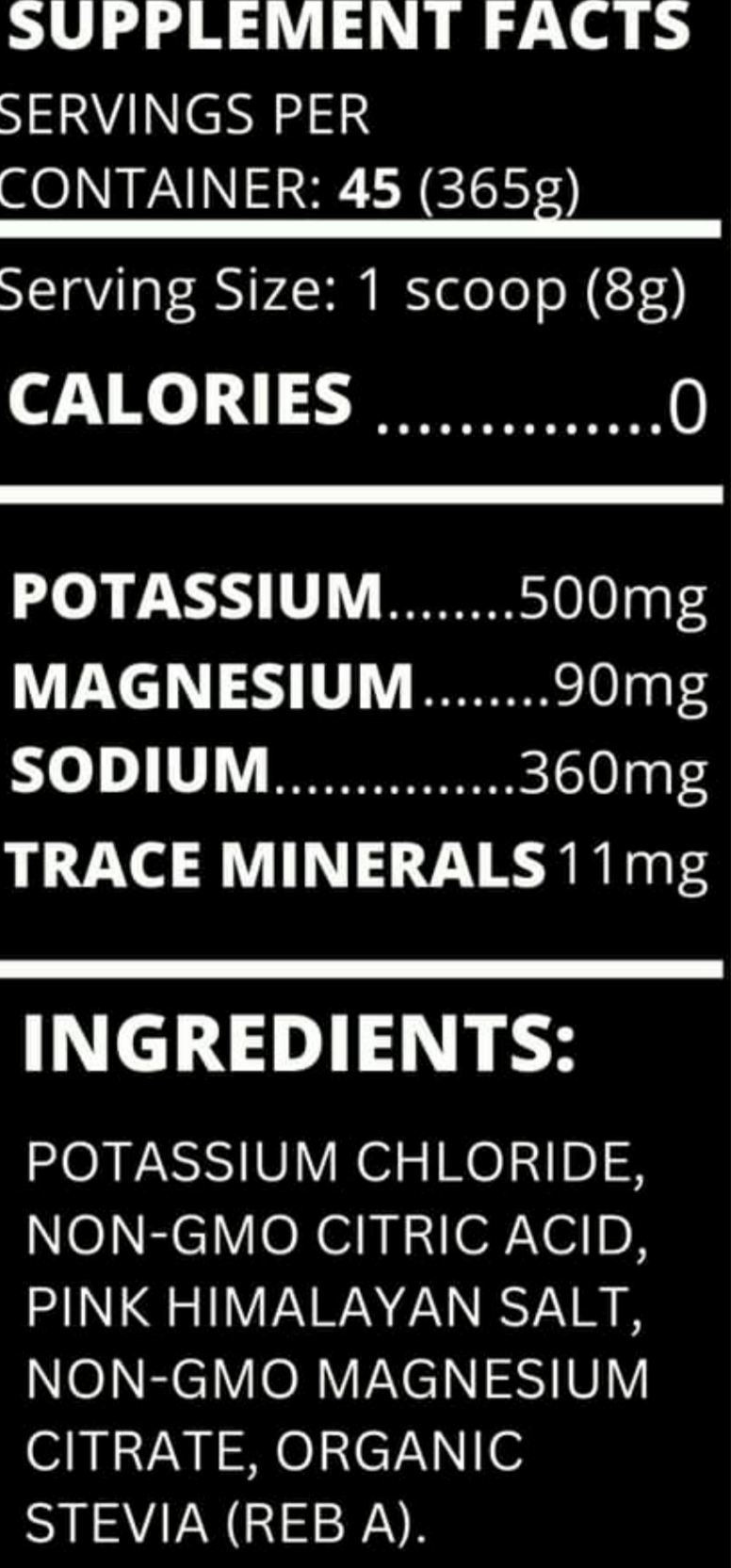 Fasting fuels nutrition label